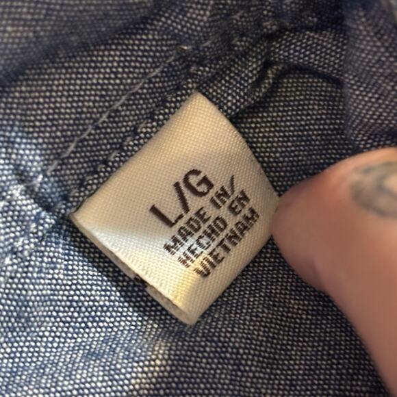 Men's Large Weatherproof Vintage Flannel Shirt Black White Plaid Button Up - Picture 3 of 7